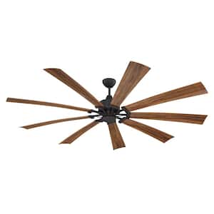 Eastwood 60 in. Indoor/Outdoor Dual Mount 6-Speed Espresso Ceiling Fan w/ Integrated LED Light Kit & Remote/Wall Control