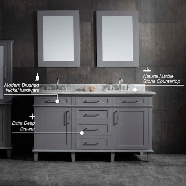 Home Decorators Collection Sonoma 60 In, Restoration Hardware 60 Inch Double Sink Vanity