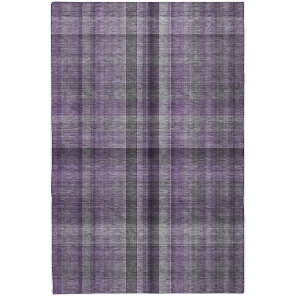 Dream Shag Premium Machine Washable Abstract ADS548 Purple 10 ft. x 14 ft. Area Rug