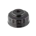 75/77 mm x 15 Flute Oil Filter Cap Wrench in Black