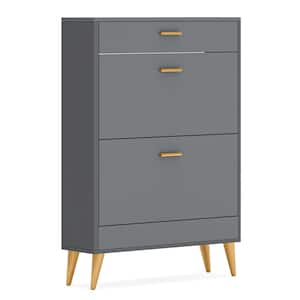 Sabina 44.8in. H X 9.4 in. W X 31.5 in.D Grey Engineered Wood Shoe Storage Cabinet