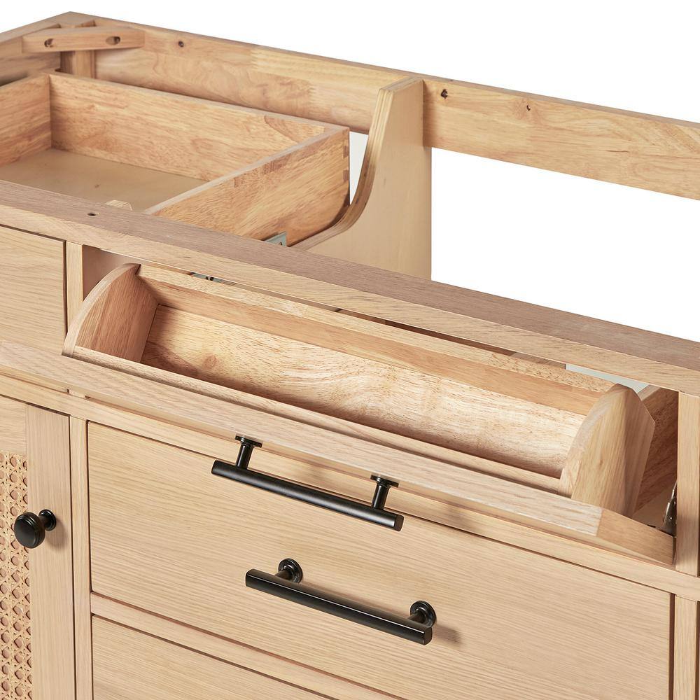 Camila 60" Light Brown Oak Freestanding Vanity Base