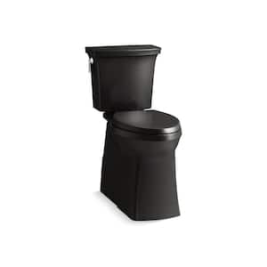 Corbelle 12 in. Rough In 2-Piece 1.28 GPF Single Flush Elongated Toilet in Black Black Seat Not Included