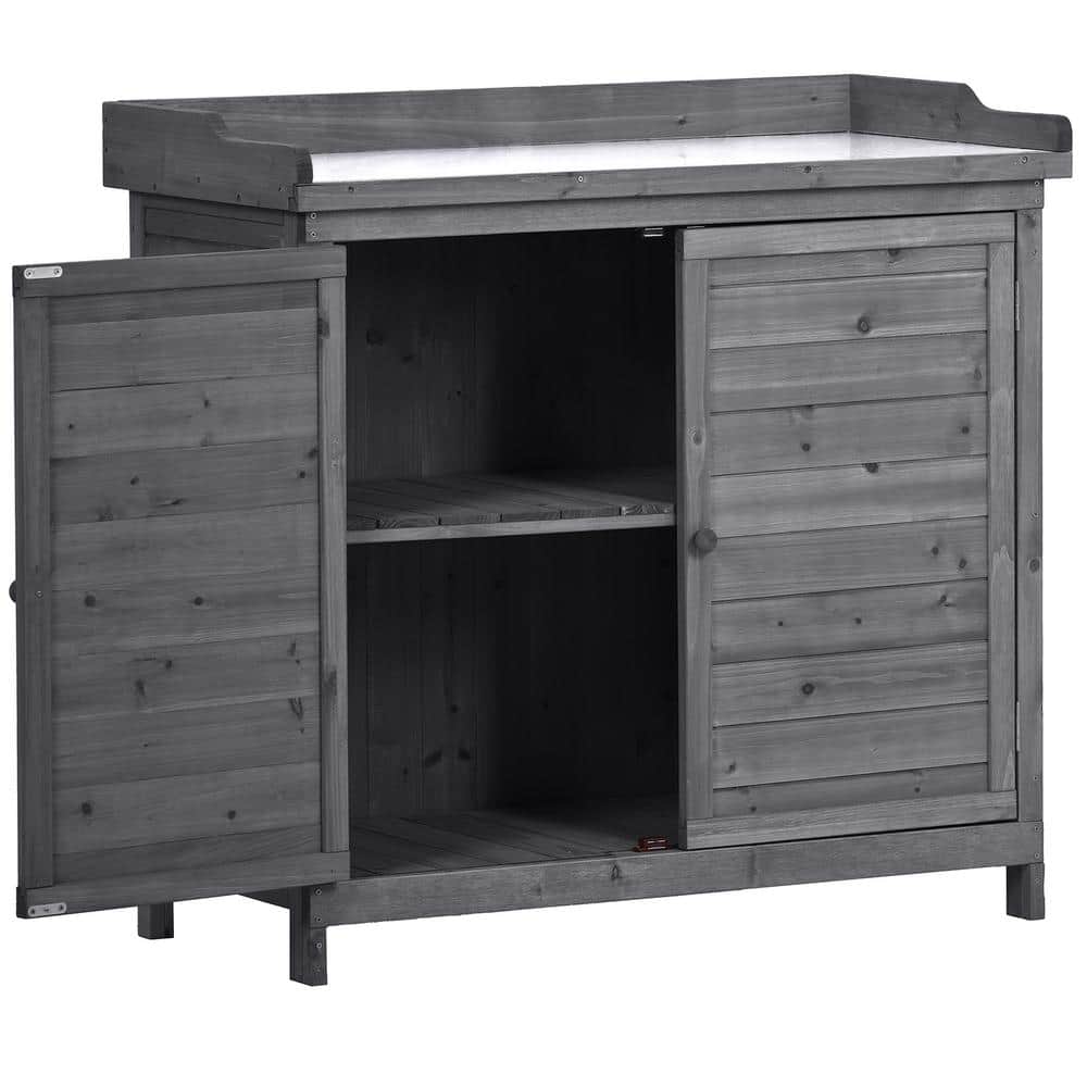 DIRECT WICKER 118 Gal. Rustic Garden Wood Workstation DIRECT WICKER 118 Gal. Rustic Garden Wood Workstation