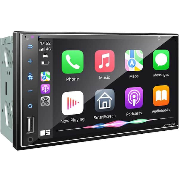Upgrade Wireless Double Din Car Stereo Radio Receiver with CarPlay Android Auto 7 in. Touchscreen Backup Camera