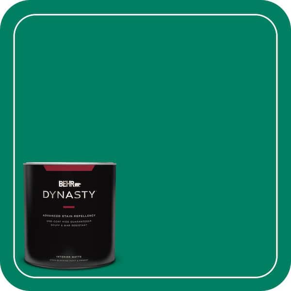 BEHR DYNASTY 1 qt. #480B-6 Treasure Isle Matte Interior Stain-Blocking Paint and Primer