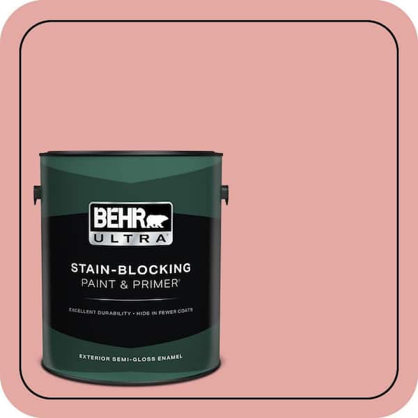 BEHR ULTRA 1 gal. #MQ4-03 Coral Fountain Semi-Gloss Enamel Exterior Paint & Primer