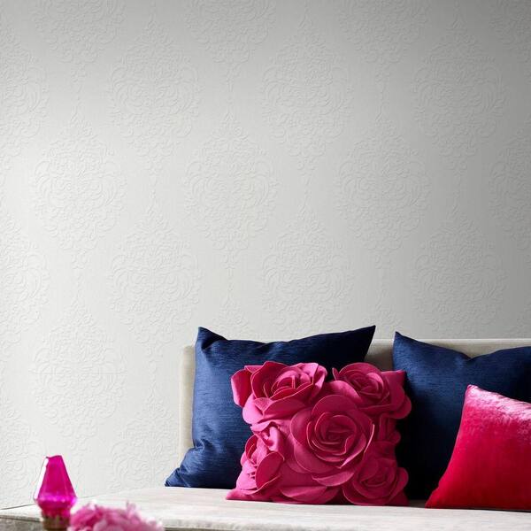 Graham & Brown Felicity White Wallpaper Sample