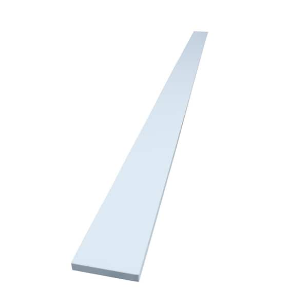 Cambridge Radiance 96 in. W x 4.5 in. H Slab Toe Kick in White Gloss