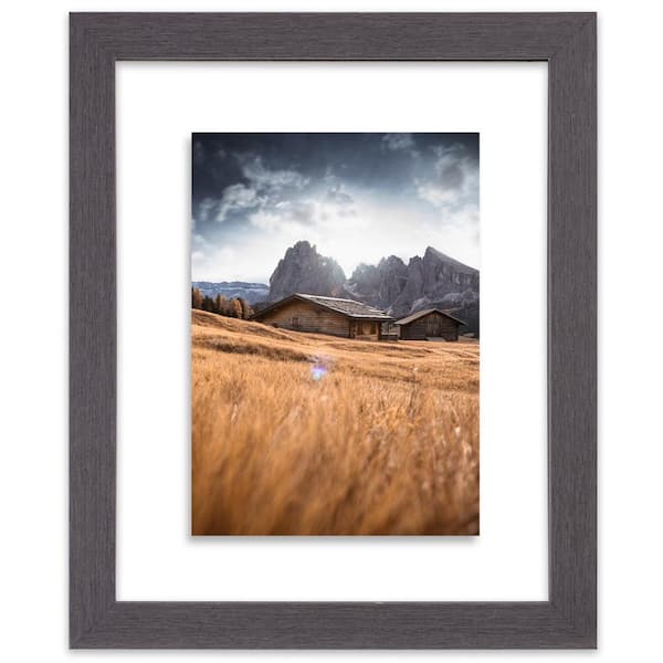 Malden 8 x 10 Gray Wooden Float Picture Frame - 4 Pack
