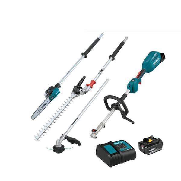 18V LXT Brushless Couple Shaft Power Head Kit w/String Trimmer, Pole Saw & Articulating Hedge Trimmer Attachments 4.0Ah