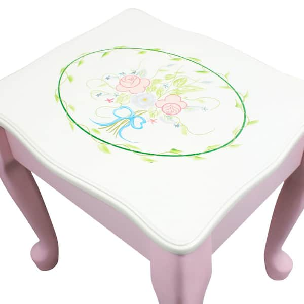 Teamson Kids Fantasy Fields Bouquet Classic Play Vanity Table and Stool Set  W-5700AR - The Home Depot