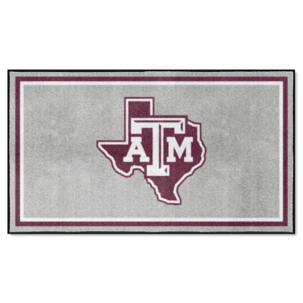 FANMATS Texas A&M Aggies Gray 3 ft. x 5 ft. Plush Area Rug 35853 - The ...