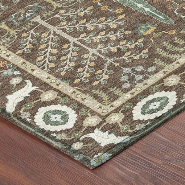 Chantille Machine Washable Indoor/Outdoor Abstract ACN2819 Coffee 10 ft. x 14 ft. Area Rug