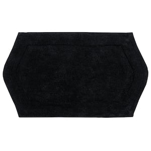 Waterford Collection 100% Cotton Tufted Bath Rug, 24 in. x40 in. Rectangle, Black