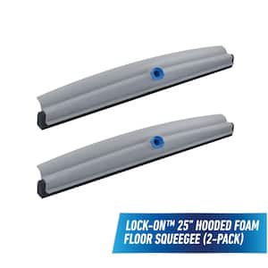 Lock-On 25 in. Hooded Foam Floor Squeegee (2-Pack)