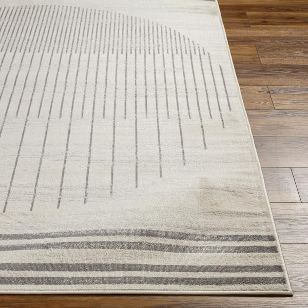 Floransa Timberwolf Beige Modern 8 ft. x 10 ft. Indoor Area Rug
