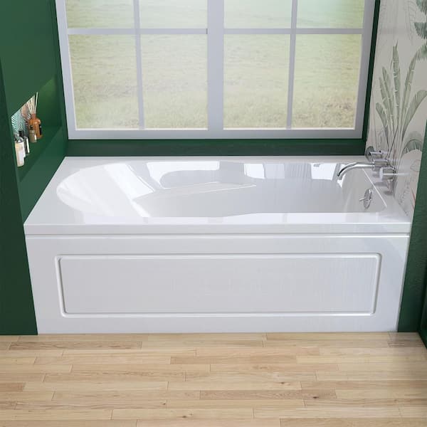 Zeafive Sez 60 in. x 32 in. Alcove/Apron Front Soaking Bathtub