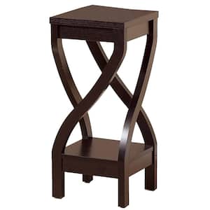 26 in. H Red Cocoa Square Pedestal Plant Stand