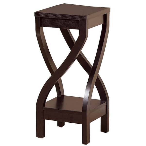 FC Design 26 in. H Red Cocoa Square Pedestal Plant Stand