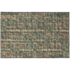 Rylee Green 1 ft. 8 in. x 2 ft. 6 in. Geometric Indoor/Outdoor Area Rug