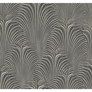 Black Deco Fountain Wallpaper, 27-in by 27-ft