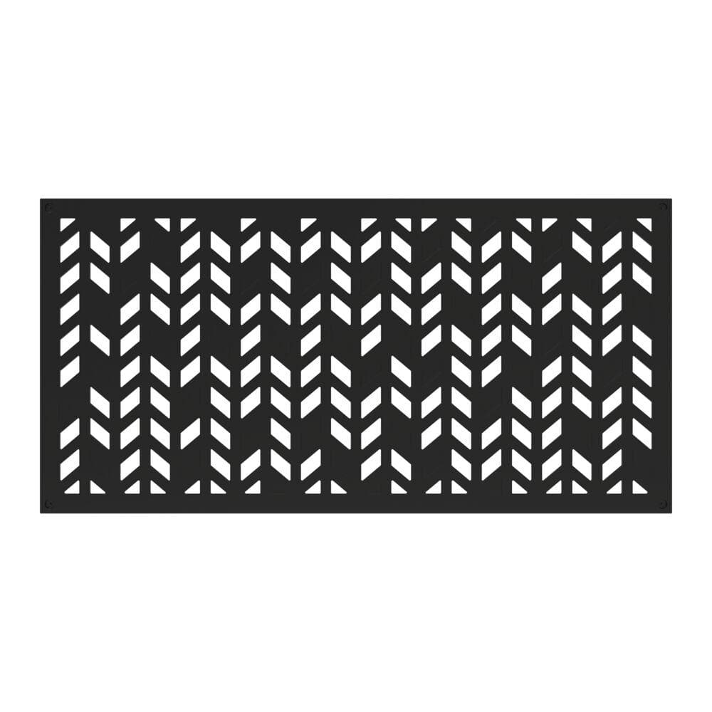Aztek Black Polypropylene Decorative Screen Panel, 2 ft x 4 ft
