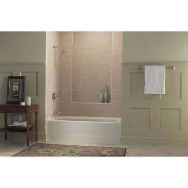 Mendota 60 in. x 32 in. Soaking Bathtub with Left-Hand Drain in White