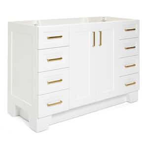 Taylor 48 in. W x 21.5 in. D x 34.5 in. H Freestanding Bath Vanity Cabinet Only in White