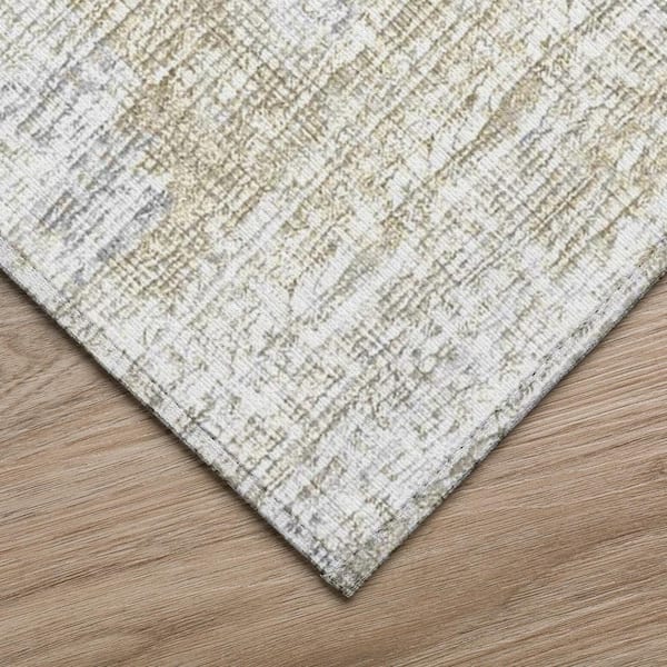 Accord Ivory 1 ft. 8 in. x 2 ft. 6 in. Abstract Indoor/Outdoor Washable Area Rug