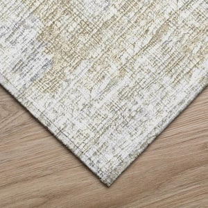 Accord Ivory 8 ft. x 8 ft. Abstract Indoor/Outdoor Washable Area Rug