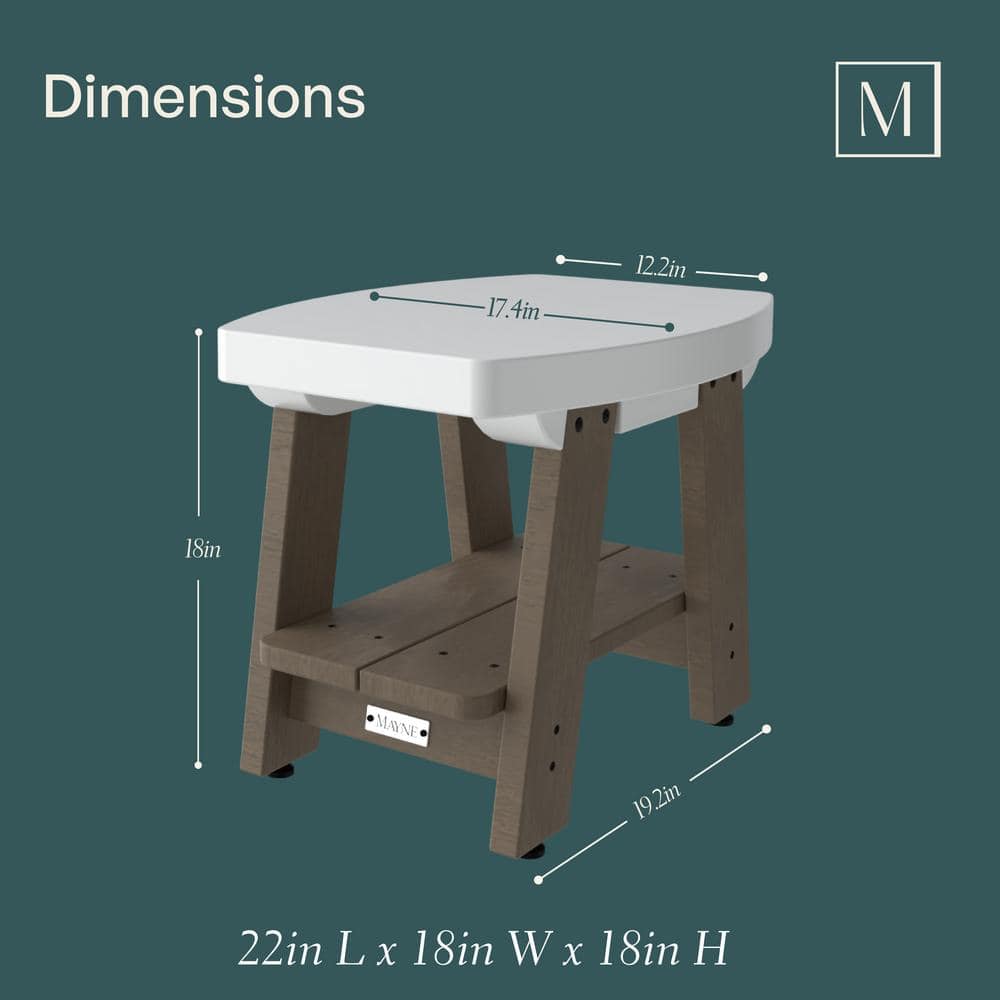 Mesa Black and Brown Resin and Wood 3-Piece Outdoor Seating Set