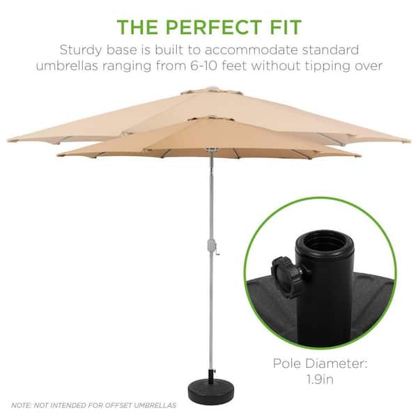 5 foot diameter patio umbrella AMMSUN 6.5ft Table Umbrella,Navy Blue complete with an included stable base SunVilla 10 ft. Cabana Market