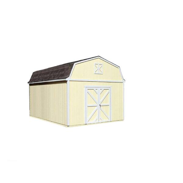 Handy Home Products Sequoia 12 ft. x 16 ft. Wood Storage Building Kit with Floor