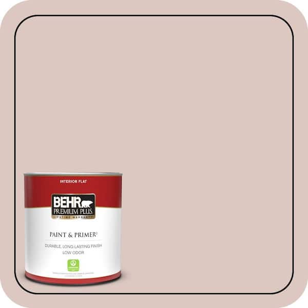 BEHR PREMIUM PLUS 1 qt. #N160-2 Malted Flat Low Odor Interior Paint & Primer