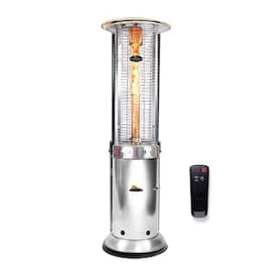 32,000 BTU Helios Propane Patio Heater with Remote in Stainless Steel