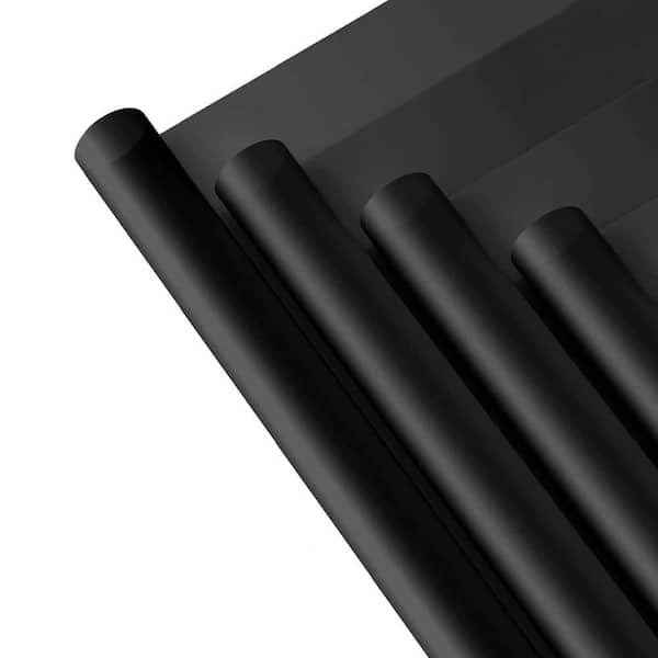 N/A Flower Wrapping Paper Waterproof Floral Sheets with Cards for DIY Craft Florist Packaging 22.8 x 22.8 in. Black