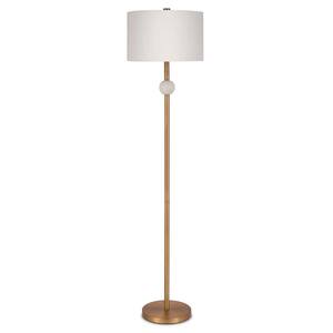 Meyer&Cross Simone 61.5 in. Matte Black and Brass Floor Lamp FL0159