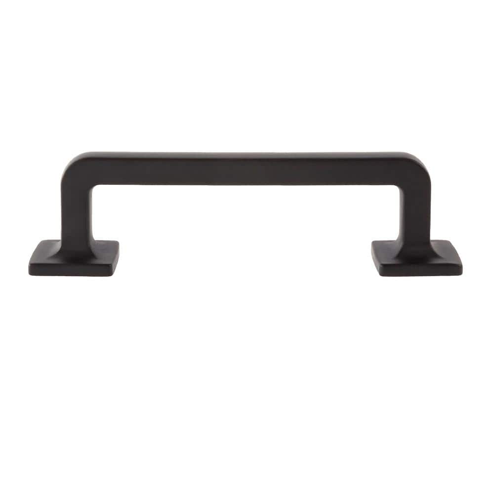 Matte Black 3-1/2" Modern Industrial Bar Pull