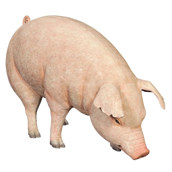 Design Toscano 31.5 in. H Divine Swine Farm Pig Life Size Statue
