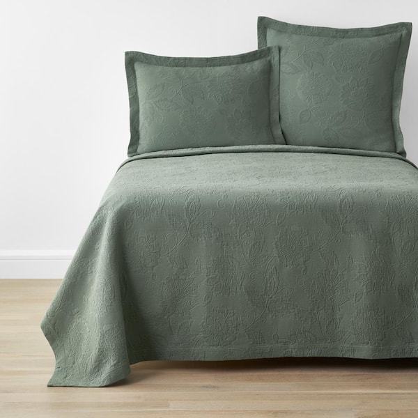 The Company Store Putnam Matelasse Thyme Cotton Twin Bedspread