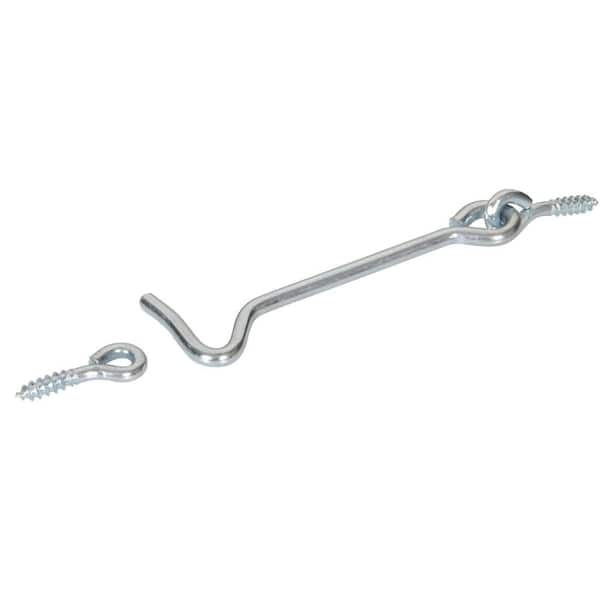 The Hillman Group 1 in. x 1/2 in. Gate Hook and Eyes in Zinc-Plated (100-Pack)