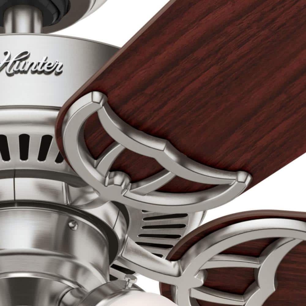 Brushed Nickel Ceiling Fan with Cherry and Maple Blades