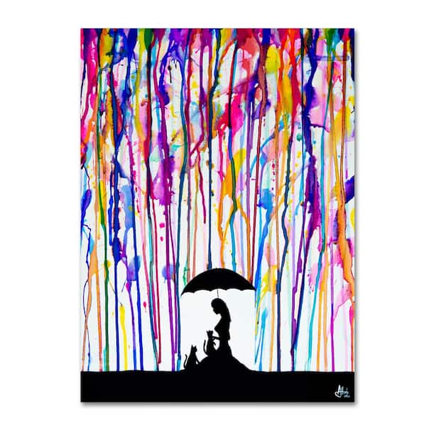 Trademark Fine Art Cat's Cradle by Marc Allante Floater Frame Abstract Wall Art 24 in. x 32 in.