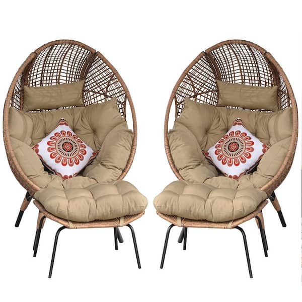 NICESOUL Lounge Egg Chairs with Ottoman