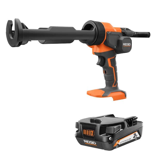 RIDGID 18V Cordless 10 oz. Caulk Gun and Adhesive Gun with 18V Lithium-Ion 1.5 Ah Battery