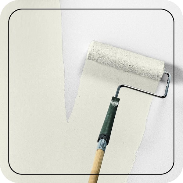 1 gal. #PPL-57 White Smoke Flat EcoMix Plant-Based Interior Paint & Primer