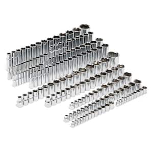1/4 in., 3/8 in. and 1/2 in. Drive 6-Point SAE/Metric Master Socket Set (163-Piece)