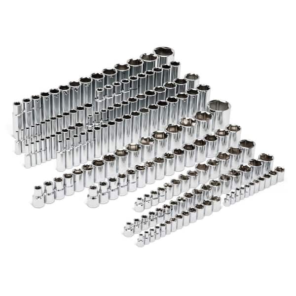 1/4 in., 3/8 in. and 1/2 in. Drive 6-Point SAE/Metric Master Socket Set (163-Piece)