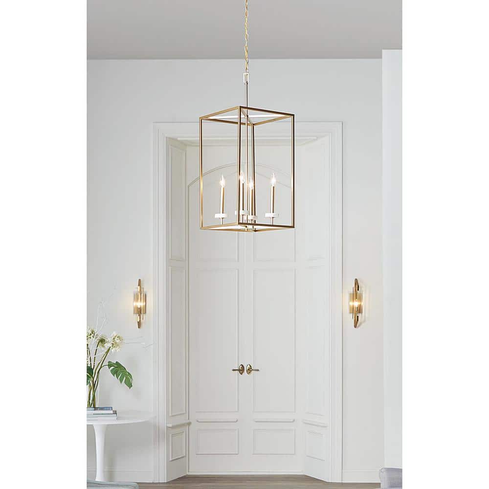 Cahill Brushed Bronze and Clear Glass Wall Sconce